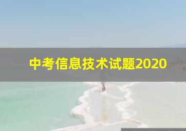 中考信息技术试题2020