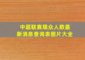 中超联赛观众人数最新消息查询表图片大全