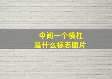 中间一个横杠是什么标志图片