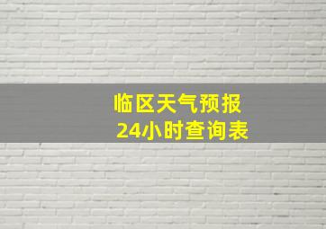 临区天气预报24小时查询表