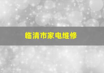 临清市家电维修