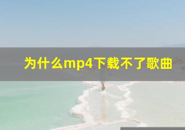 为什么mp4下载不了歌曲