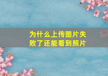 为什么上传图片失败了还能看到照片