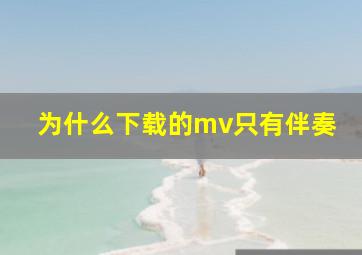 为什么下载的mv只有伴奏