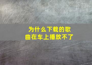 为什么下载的歌曲在车上播放不了