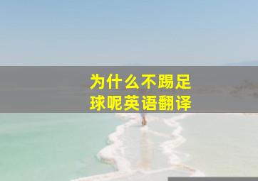 为什么不踢足球呢英语翻译