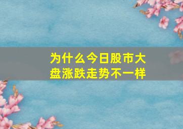 为什么今日股市大盘涨跌走势不一样