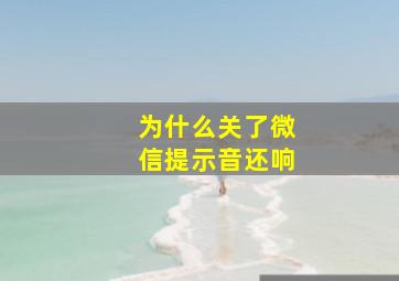 为什么关了微信提示音还响