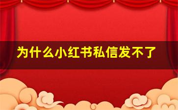 为什么小红书私信发不了