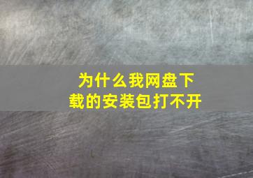 为什么我网盘下载的安装包打不开