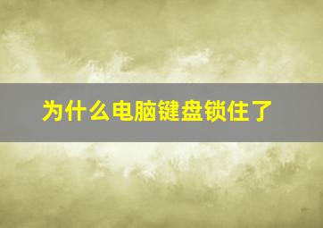 为什么电脑键盘锁住了