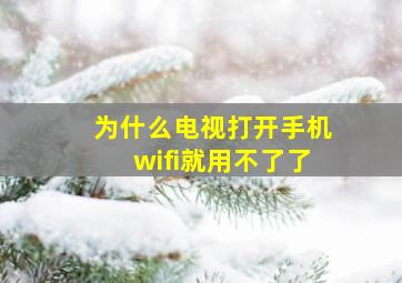 为什么电视打开手机wifi就用不了了