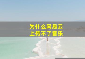 为什么网易云上传不了音乐