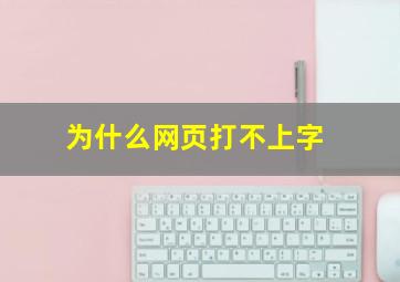 为什么网页打不上字