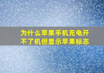 为什么苹果手机充电开不了机但显示苹果标志