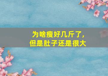 为啥瘦好几斤了,但是肚子还是很大