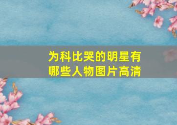 为科比哭的明星有哪些人物图片高清