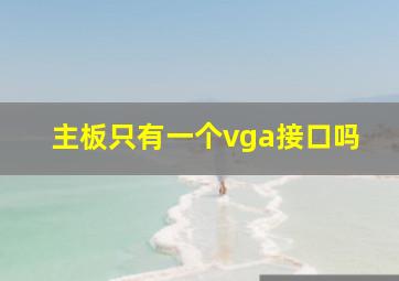 主板只有一个vga接口吗