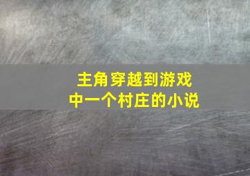 主角穿越到游戏中一个村庄的小说