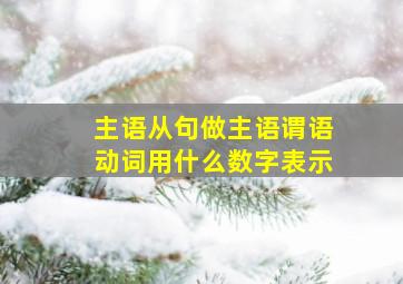 主语从句做主语谓语动词用什么数字表示