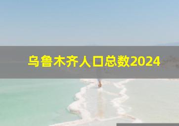 乌鲁木齐人口总数2024