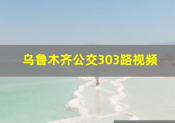 乌鲁木齐公交303路视频