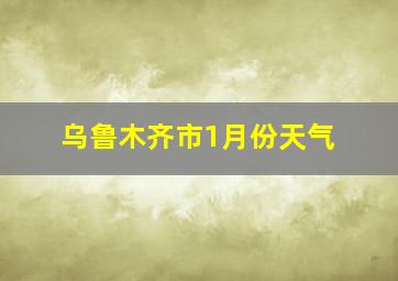 乌鲁木齐市1月份天气