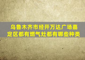 乌鲁木齐市经开万达广场嘉定区都有燃气灶都有哪些种类