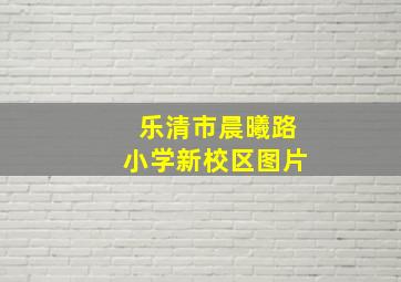 乐清市晨曦路小学新校区图片