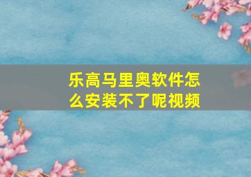 乐高马里奥软件怎么安装不了呢视频