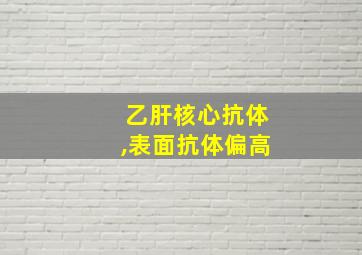 乙肝核心抗体,表面抗体偏高