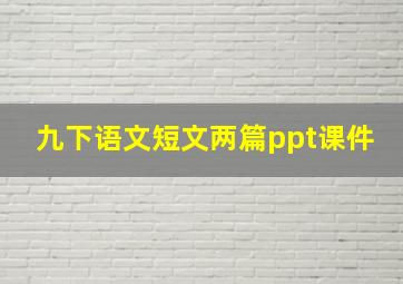 九下语文短文两篇ppt课件