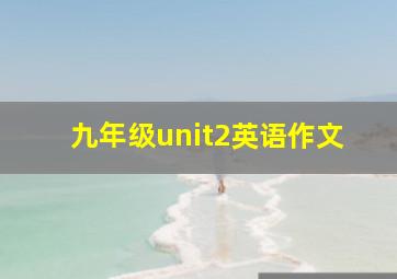 九年级unit2英语作文