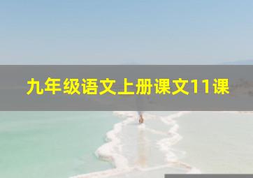 九年级语文上册课文11课