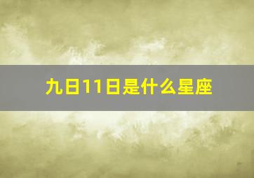 九日11日是什么星座