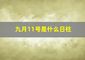 九月11号是什么日柱