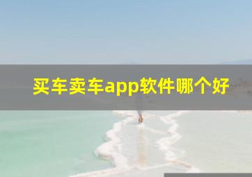 买车卖车app软件哪个好