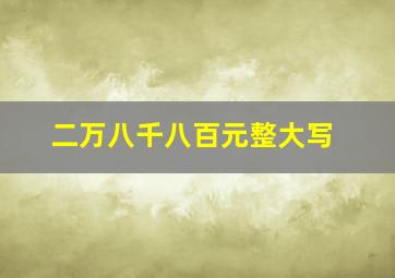 二万八千八百元整大写