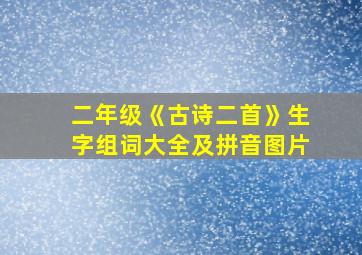 二年级《古诗二首》生字组词大全及拼音图片