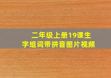 二年级上册19课生字组词带拼音图片视频