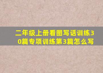 二年级上册看图写话训练30篇专项训练第3篇怎么写