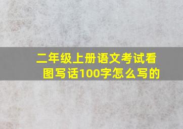 二年级上册语文考试看图写话100字怎么写的