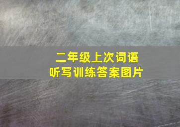 二年级上次词语听写训练答案图片