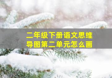 二年级下册语文思维导图第二单元怎么画