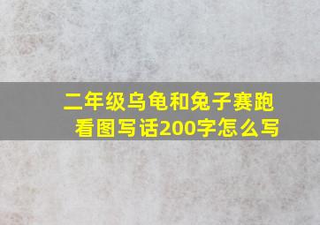 二年级乌龟和兔子赛跑看图写话200字怎么写