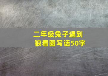 二年级兔子遇到狼看图写话50字