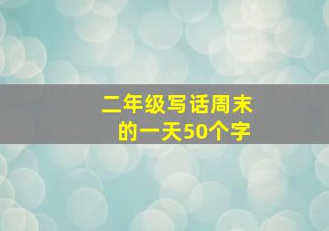 二年级写话周末的一天50个字