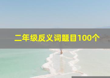 二年级反义词题目100个