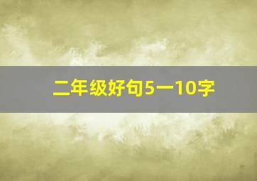 二年级好句5一10字