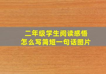 二年级学生阅读感悟怎么写简短一句话图片